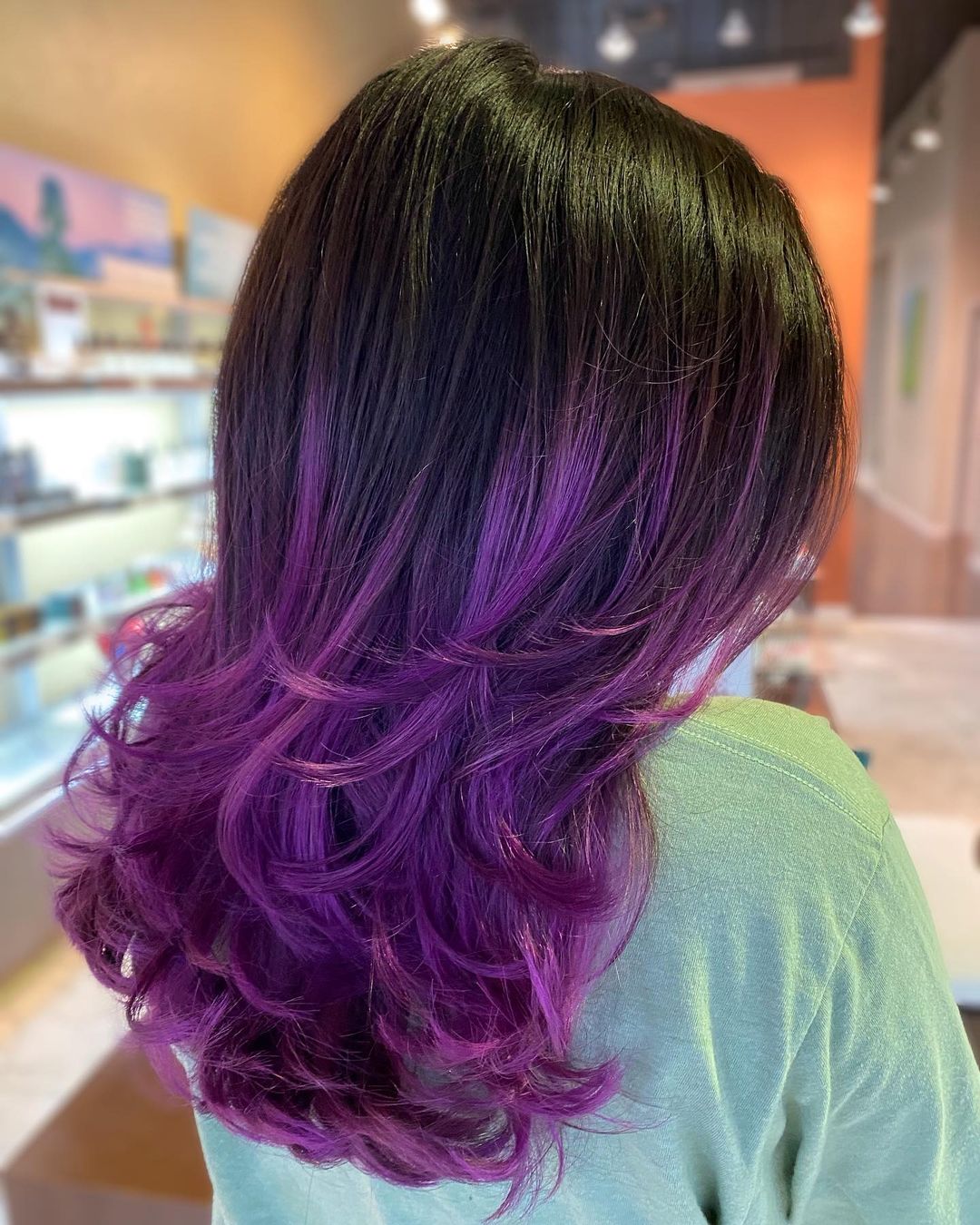 Purple Balayage, Balayage Hair, Aveda Hair Color, Aveda Balayage, Aveda Salon Hair, Trendy Balayage, Balayage Color